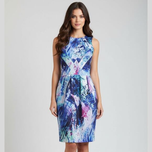 Amanda Uprichard Dresses & Skirts - AMANDA UPRICHARD Reeves Dress Heritage Wash Abstract Watercolor Sheath XS